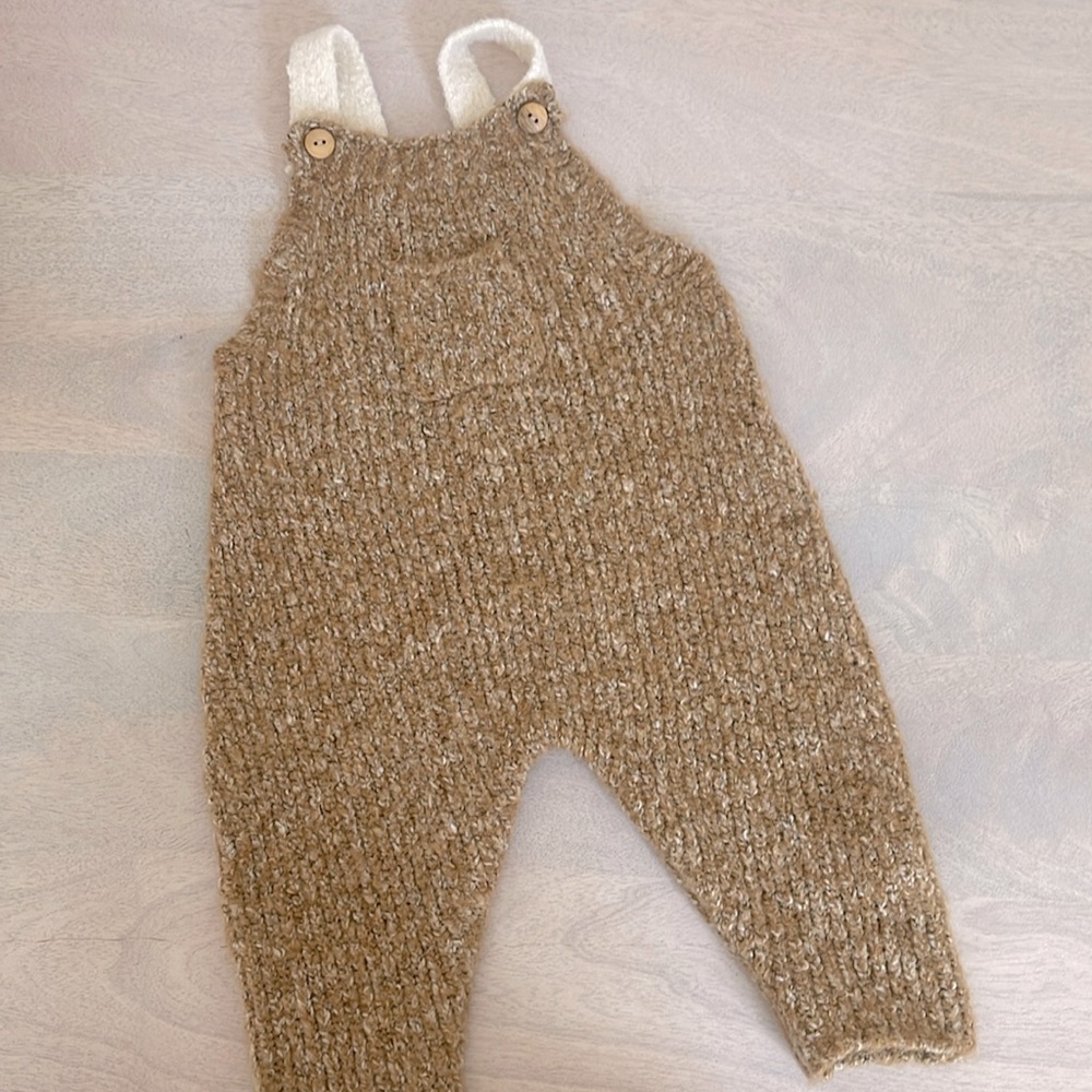 Zara mini knit overalls